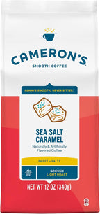 Cameron's Coffee Roasted Ground Coffee Bag, Flavored, Sea Salt Caramel, 12 Ounce