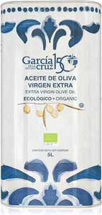 García de la Cruz - Organic Extra Virgin Olive Oil, Montes de Toledo, Recycled PET Packaging, Can of 5L