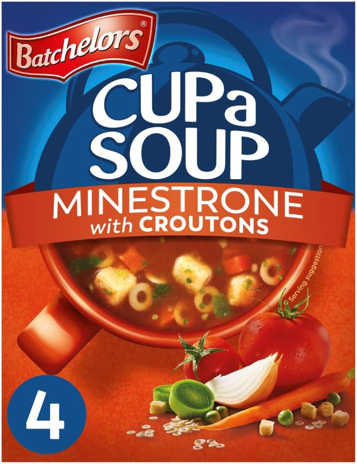 Batchelors Minestrone with Croutons Cup a Soup, Pack of 4