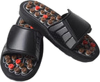 Acupressure Sandals Foot Massager Acupuncture Sandals Acupoint Stimulation Slippers Shoes Reflexology with Spring-Loaded Buttons & Adjustable Straps for Women Men, 42-43 Reflexology