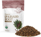 Halo Naturals Organic Rhubarb Root Cut & Sifted, 4 Ounces (Rheum palmatum) USDA Certified | Resealable Pouch| Packaged in The USA