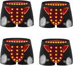 Men's Enlargement Underwear Magnetic Therapy Boxer Brief Improving Male Power Comfort Inner Pants 4-Pack (Color : Black, Size : 5X-Large)