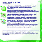 Polident Partials Denture Cleaning Tablets, Triple Fresh Mint, 84 Count, White
