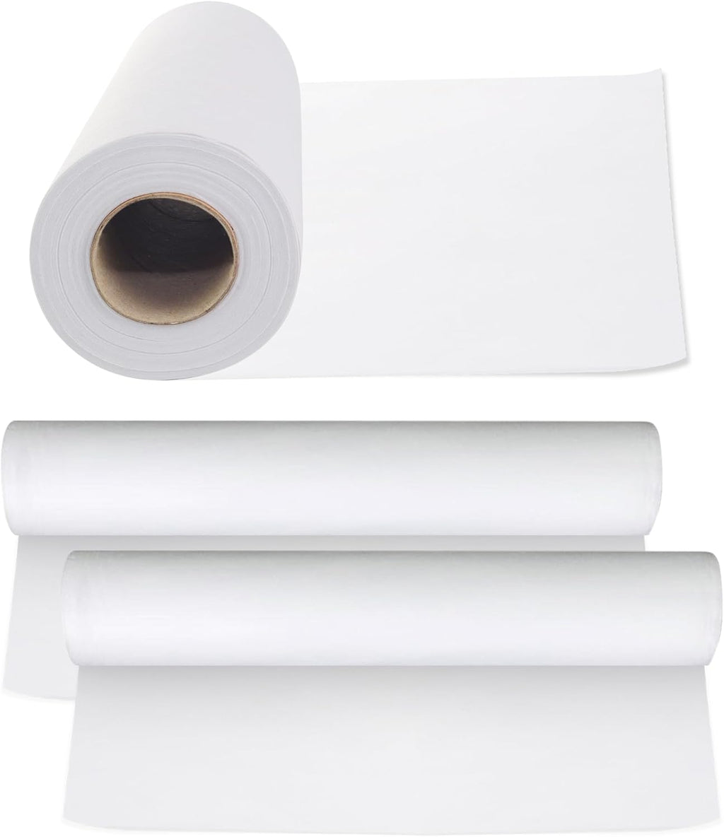 JJ CARE Disposable Massage Table Sheets - 100 Sheets [31.5" x 328 ft, 2 Roll] - 50% Thicker Perforated Massage Bed Cover, Non-Woven Disposable Roll for Massage Table for Waxing, Facial, Tattoo, & Spa