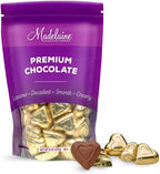 Madelaine Milk Chocolate Mini Hearts - Valentines Day Gift for Her & Him - 30 Individually Wrapped in Gold Foil Candy - Valentines Day Candy Decorations - 8oz