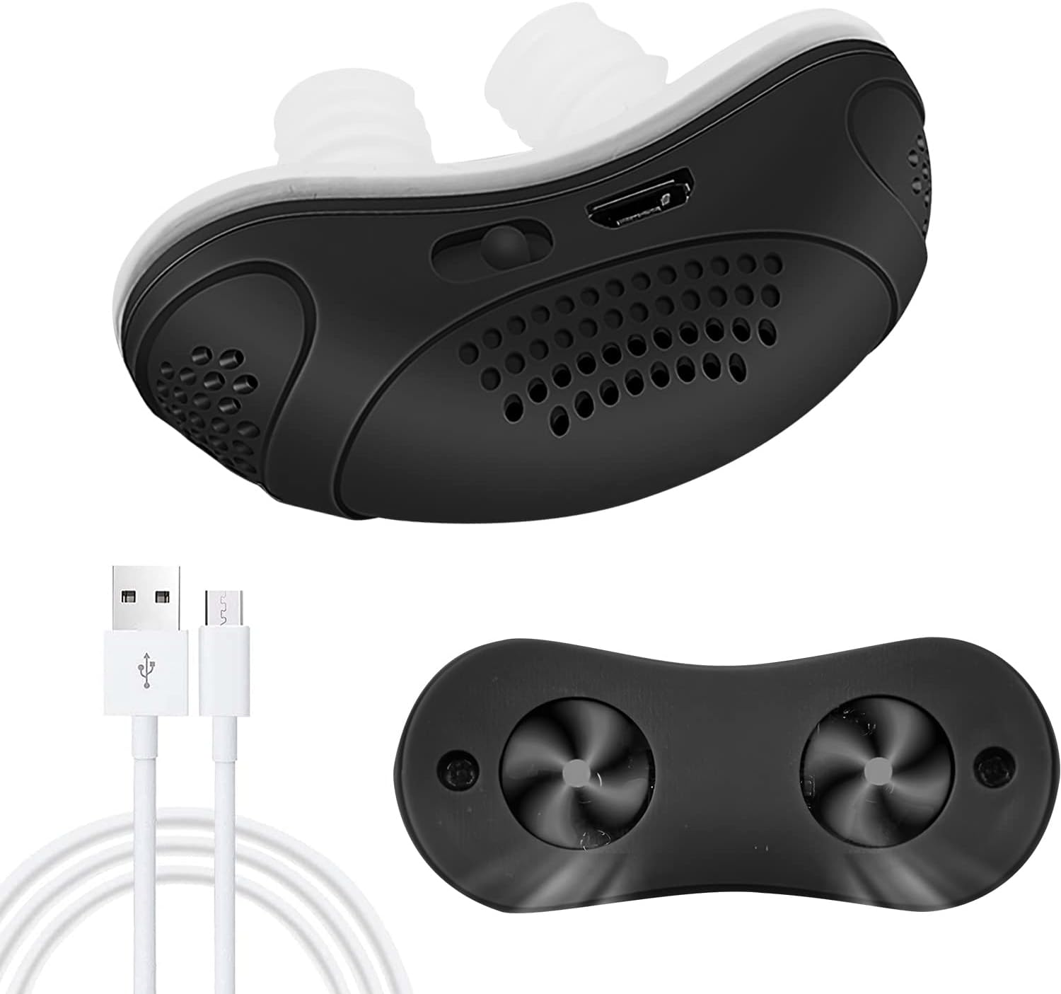 Electric Anti-Snoring Device - Gentle Physical Intervention Helps Reduce Snoring Improves Sleep Quality Portable Rechargeable Design Unisex Solution for All Nose Shapes