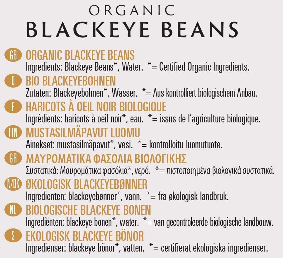Biona Organic Blackeye Beans 400 g (Pack of 12)