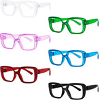 Eyekepper 6 Pack Women's Reading Glasses Metalless Screwless Spring Hinges Ladies Readers Cheaters - Mix +0.50