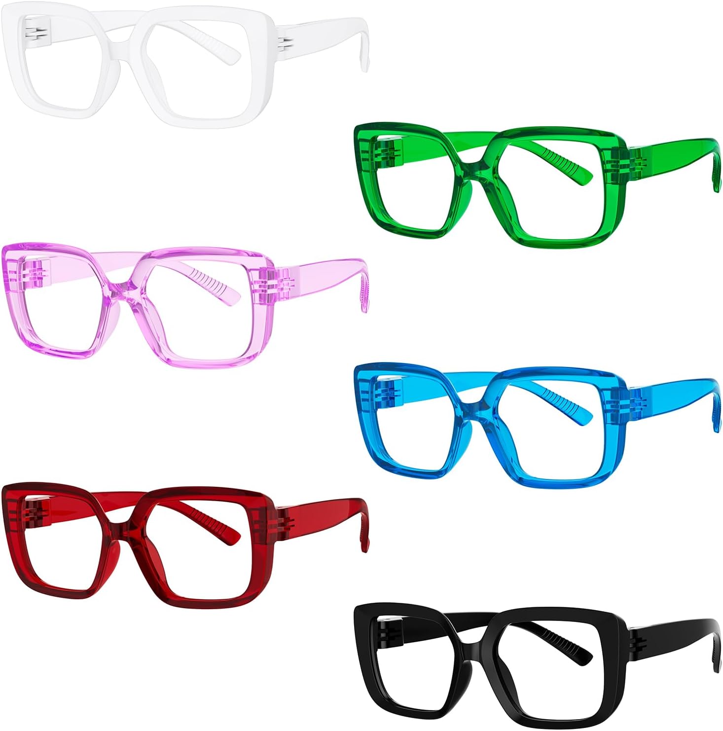 Eyekepper 6 Pack Women's Reading Glasses Metalless Screwless Spring Hinges Ladies Readers Cheaters - Mix +0.50