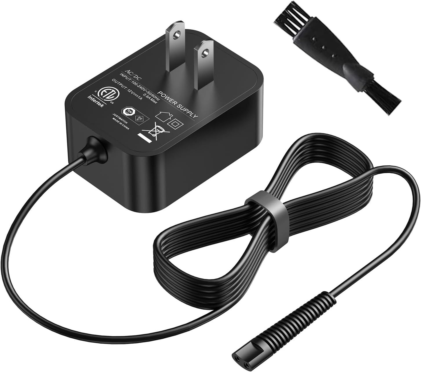 WUKUR 12V Charger Compatible with Braun Shaver Series 3/7/5/1/9, Charging Cord for Braun Electric Razor Shaver Trimmer 3040s, 310s, 340S, 5190cc, 5040s, 740S, 7865, 9290cc, 9095cc Replacement Adapter