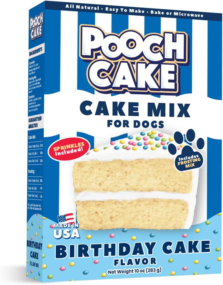Pooch Cake Dog Birthday Cake Mix, Birthday Cake Flavor with Sprinkles