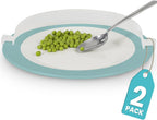 Vive Plate Guard (2 Pack) - Adaptive Equipment No Spill Guards for Eating - One Handed Assistance for Plates, Daily Living Aid for Elderly, Disabled & Parkinsons - Handicap Kitchen Accessories