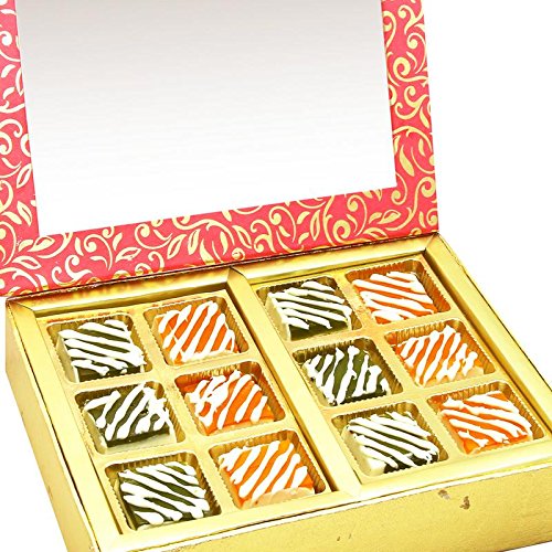 Ghasitaram Gifts Indian Sweets - Diwali Gifts - Diwali Sweets-12 pcs Printed Assorted Mango Bites Box