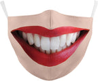Women Men Smile Face Mask Funny Expression Mouth Cover Mouthmask for Halloween Cosplay