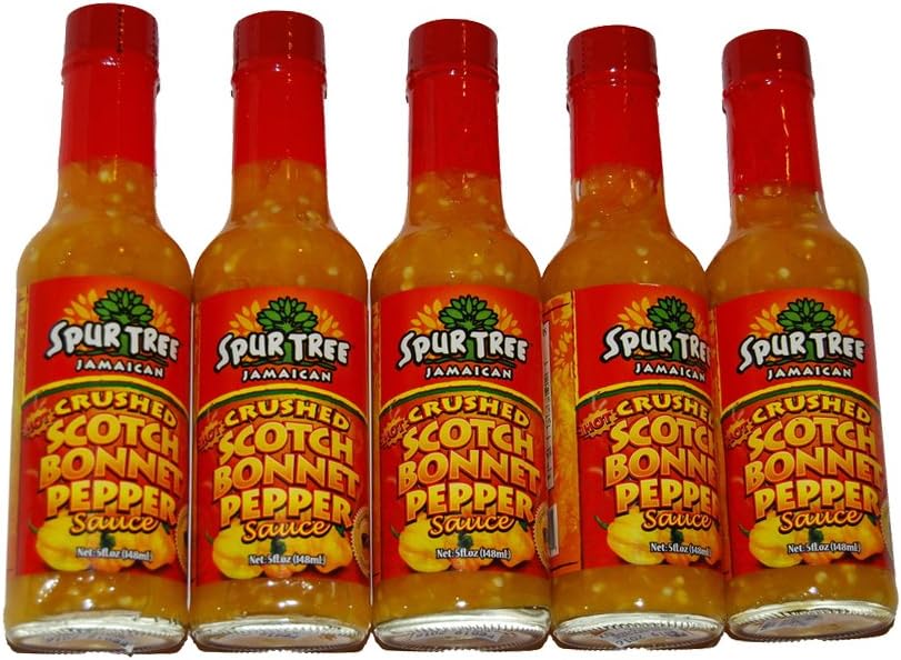 Spur Tree Jamaican Crushed Scotch Bonnet Pepper Sauce 5oz - (5 Pack)
