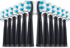 Replacement Toothbrush Heads Compatible with fairywill Electric Toothbrush, Model FW-507/FW-508/2011/959/917/551, D1/D3/D7/D8, W Shape Design Planted with Nylon Bristle (12 Pack - Black)