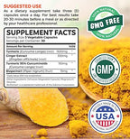 Turmeric and Ginger Supplement (Non-GMO) 1980mg Serving - Turmeric Curcumin with Black Pepper Bioperine, Ginger Extract, and 95% Curcuminoids Powder - Tumeric Joint Support Supplement - 90 Capsules
