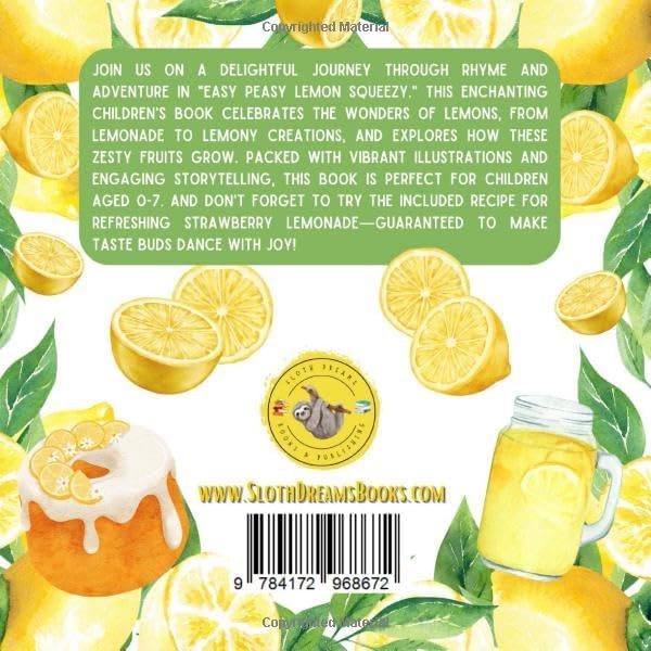 Easy Peasy Lemon Squeezy - Lemon Book for Kids, Lemons for Kids, Lemonade Books for Kids, Lemonade Stand, Lemons, I Love Lemonade Book (Explore. Discover. Learn. Collection)