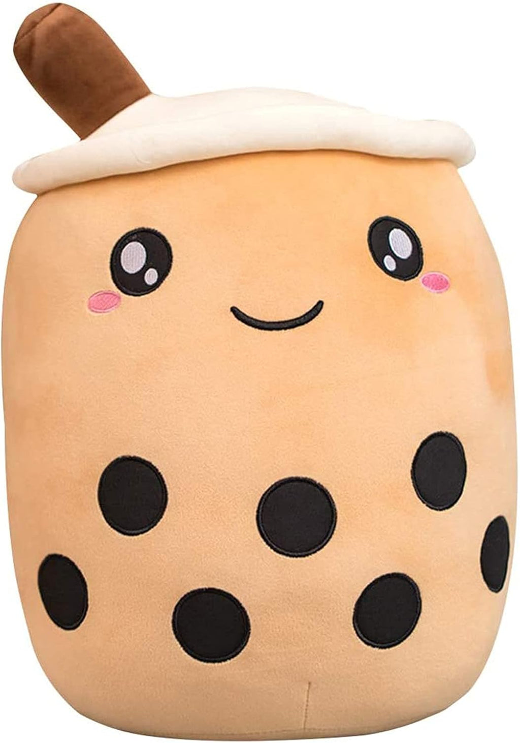 Cute Stuffed Boba Plush Bubble Tea Plushie Pillow Milk Tea Cup Pillow Food Plushie, Soft Kawaii Hugging Plush Toys Gifts for Kids(Brown, 13.7 inch)