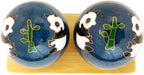 Top Chi Panda Baoding Balls with Bamboo Stand (Large 2 Inch)