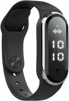 Ultrasonic Buzz Defense Bracelet – New Rechargeable Chemical-Free Buzz Defense, Waterproof, Three Adjustable Modes, Digital Light Display for Outdoor, Travel & Night Use (Black)