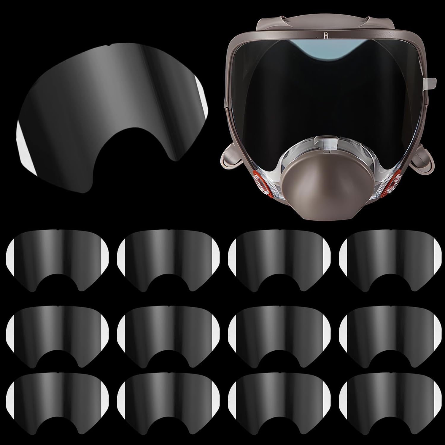 Frienda 100 Pcs Peel off Lens Cover Shield Respirator Mask Protective Cover Compatible with 6885, 6000, 6700, 6800, 6900 Series