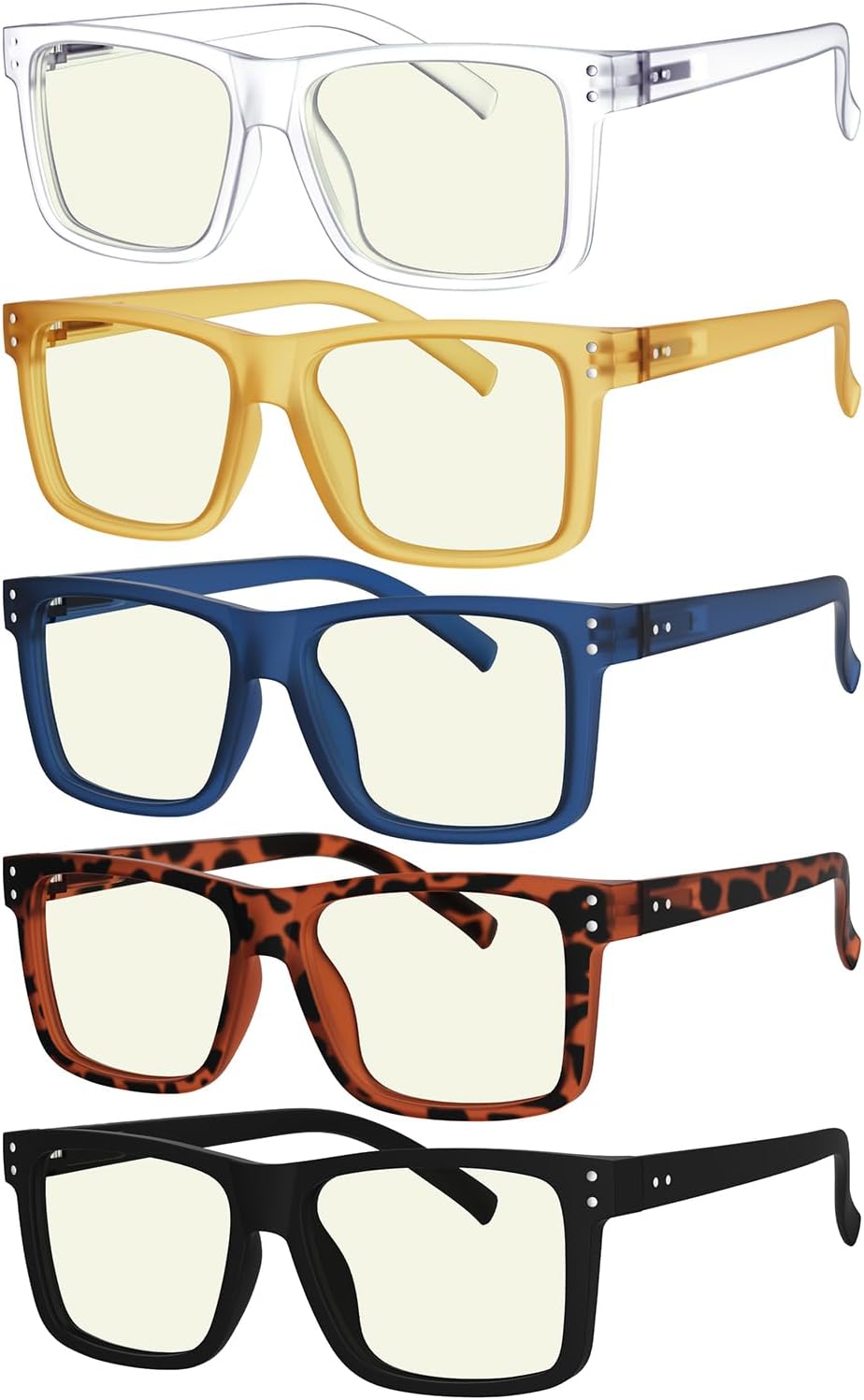 Eyekepper 5-pack Oversized Reading Glasses Blue Light Blocking Large Readers