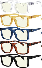 Eyekepper 5-pack Oversized Reading Glasses Blue Light Blocking Large Readers