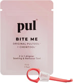 PUL 2-in-1 Aligner Removal Tool and Chewies for Invisalign Aligners, Retainers and Trays - Patented Invisalign Remover Tool for Easy Removal & Secure Fit - Pack of 1, Pink