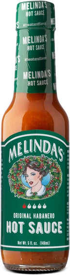 Melinda’s Original Habanero Hot Sauce - Made with Habanero Peppers, Carrots, Onion, Vinegar & Garlic - Keto, Vegan, Gluten Free Hot Sauce - 5oz, 1 Pack