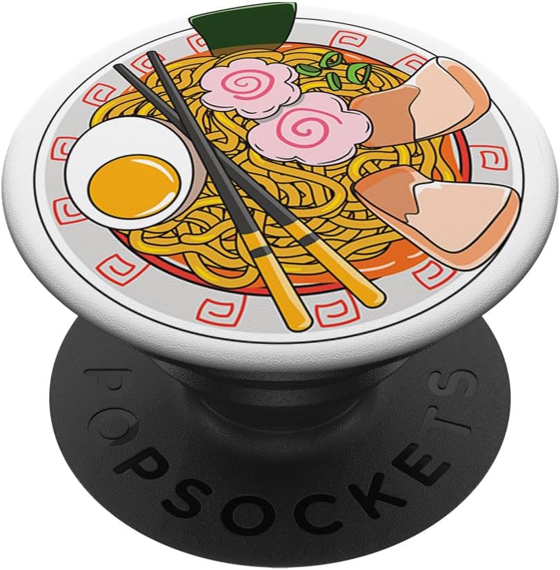 Anime Japanese Ramen Life Noodle Foodie Gift PopSockets PopGrip: Swappable Grip for Phones & Tablets