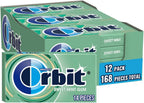 ORBIT Sweet Mint Sugar Free Individually Wrapped Chewing Gum Mint Bulk Box , 12 Packs of 14-Pieces (168 Total Pieces)