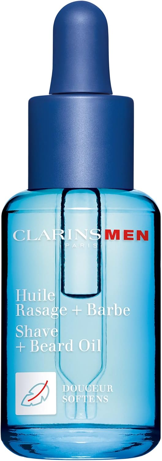 CLARINSMEN Shave + Beard Oil | 2-In-1 Shaving and Beard Oil for Men | Preps Skin and Conditions Beard | Lightweight, Non-Greasy Dry Oil | All Skin Types | 1.0 Fluid Ounces