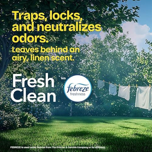 Glad Medium Trash Bags, 8 Gallon, Febreze Fresh Clean Garbage Bags, With Odor Control and Drawstring, 80 Count