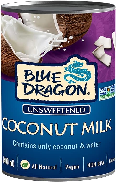 Blue Dragon Regular Coconut Milk, All natural, No Additives,, NON-GMO, Gluten free, Vegan friendly, 13.5oz per can (Pack of 12)