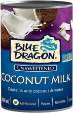 Blue Dragon Regular Coconut Milk, All natural, No Additives,, NON-GMO, Gluten free, Vegan friendly, 13.5oz per can (Pack of 12)