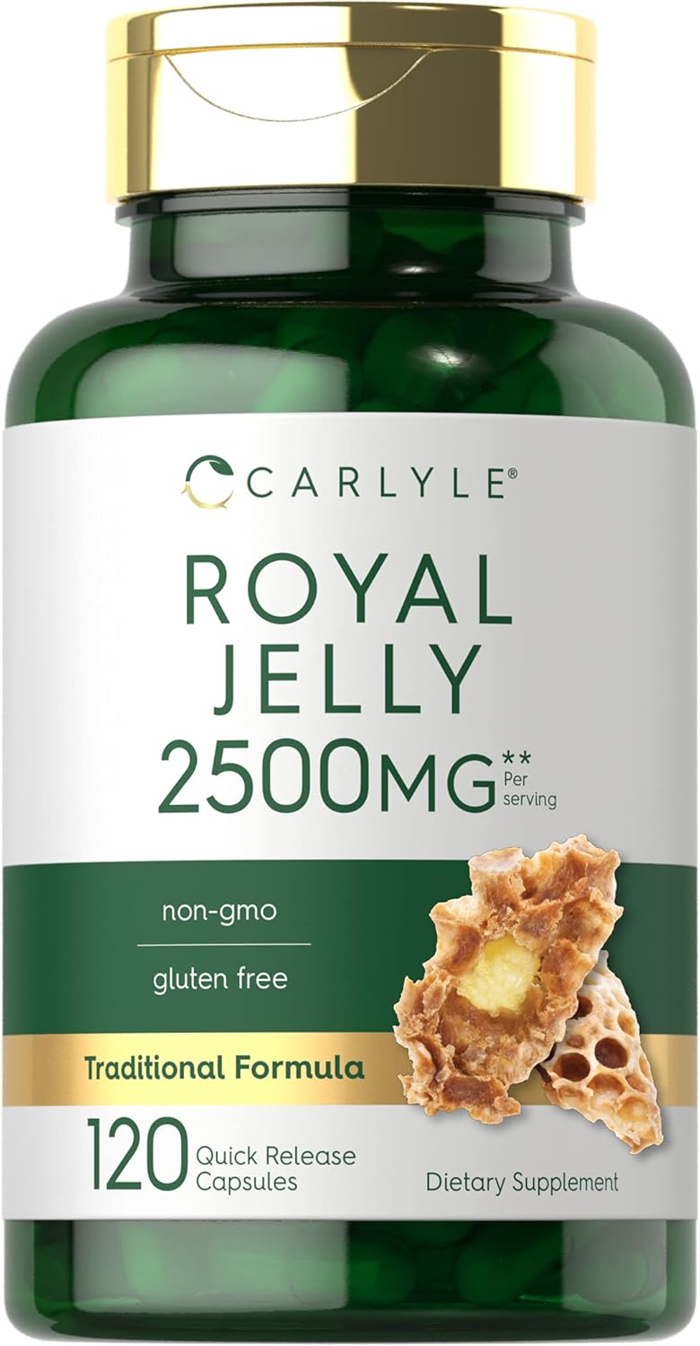 Carlyle Royal Jelly Capsule | 120 Count | Non-GMO and Gluten Free Formula | Traditional Supplement