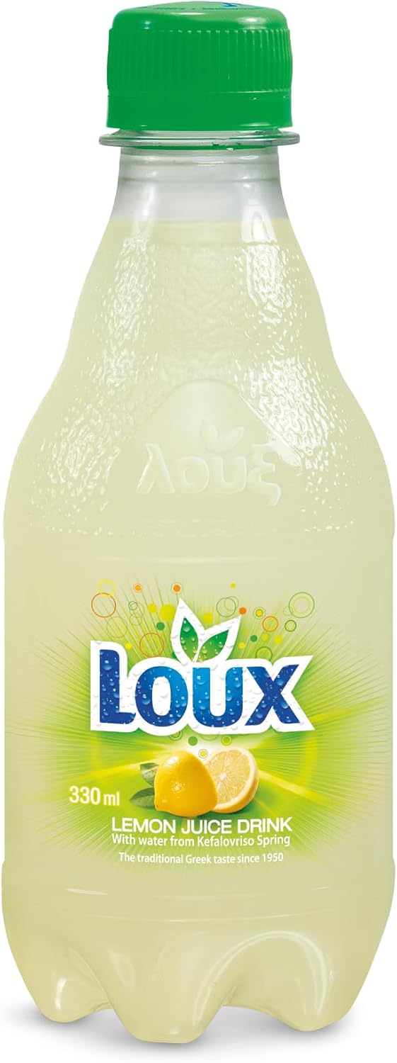 Loux | Greek Soft Drink | Lemon | Pack of 12 | 330ml