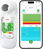 Peak Flow Meter with Bluetooth APP Spirometer for Asthma Monitor Tests PEF FEV1 Home Medical for Kids Adults with 300 Records Storage Function