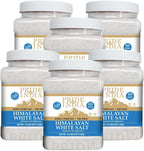 Pride of India - PACK of 6 - Himalayan White Salt Fine Grind 2.2 lbs (997.90 gm)- Rarest & Enriched W/84+ Natural Minerals- Low Sodium- Mineral Rich Nutrition and Enhanced Taste- Healthier Table Salt