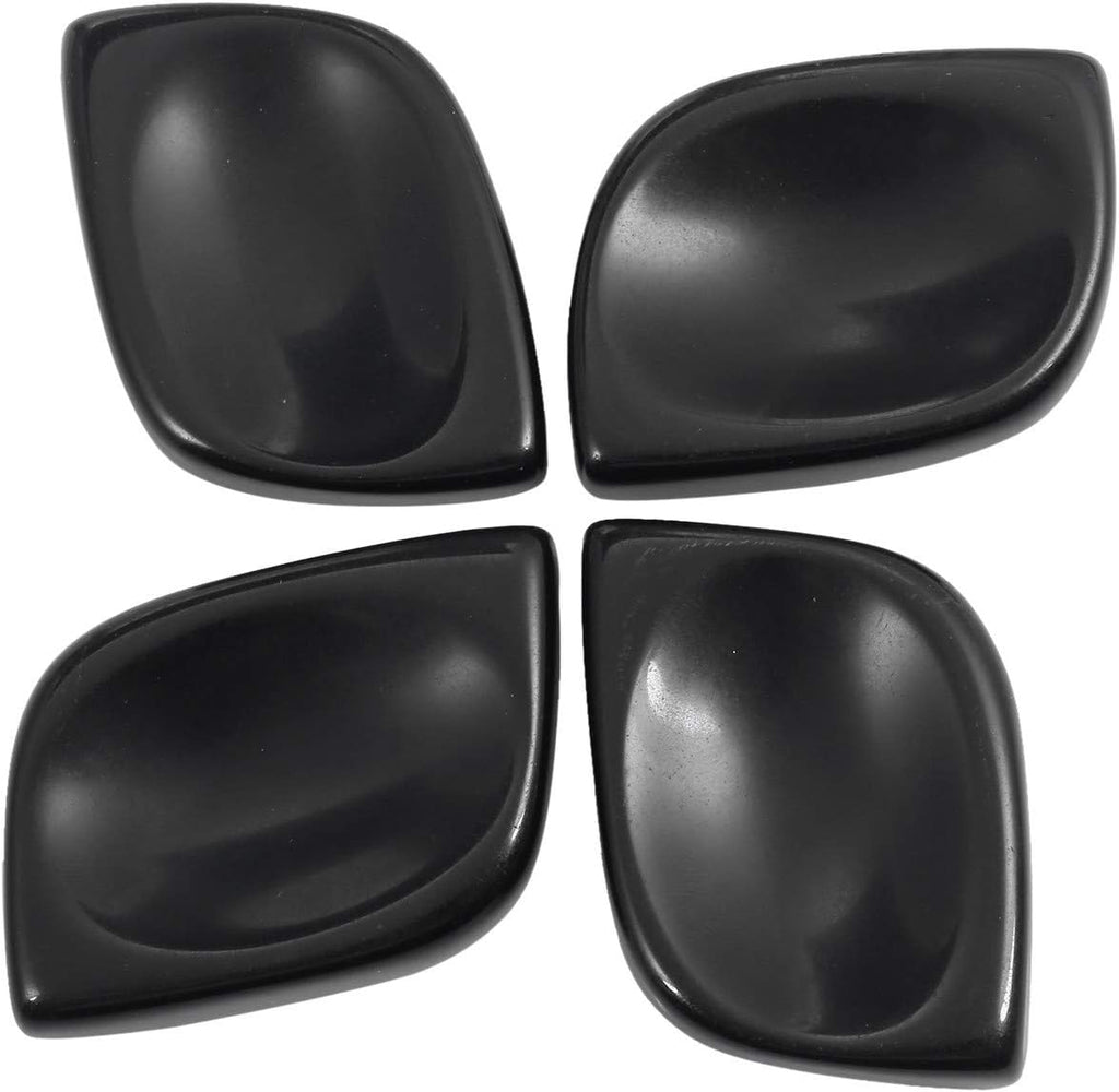 mookaitedecor Black Obsidian Thumb Worry Stone, Pocket Palm Stones Crystal Healing Reiki Stress Relief Pack of 4, Rhombus