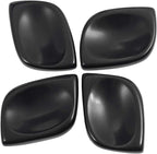 mookaitedecor Black Obsidian Thumb Worry Stone, Pocket Palm Stones Crystal Healing Reiki Stress Relief Pack of 4, Rhombus