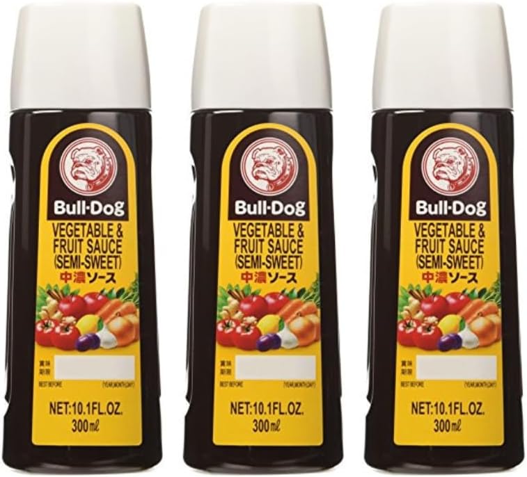 Bull-Dog Chuno Semi-Sweet Sauce 10.1 Fl. Oz. (3 Bottles)