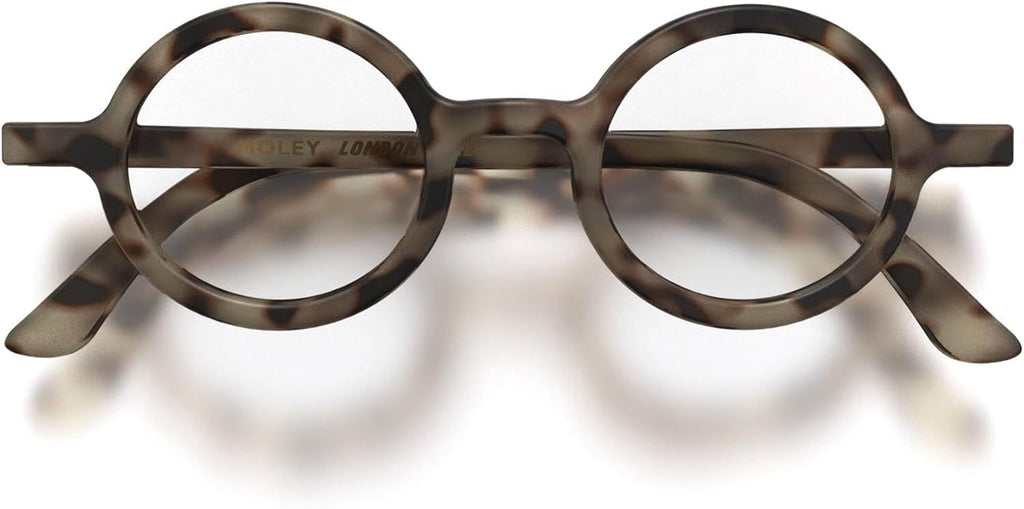 LONDON MOLE® Moley reading glasses | Cool round shaped readers | Men’s Women’s Unisex | Spring hinges