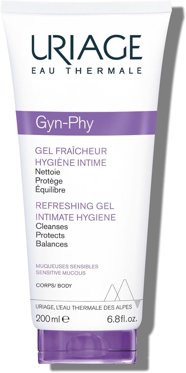 Uriage Gyn-Phy Itimate Wash Refreshing Gel Daily Hygiene For External Itimate Areas, Gently Cleanses & Respects Natural Balance, Foaming Gel, Floral Fragance, Tested Under Gynecological Control