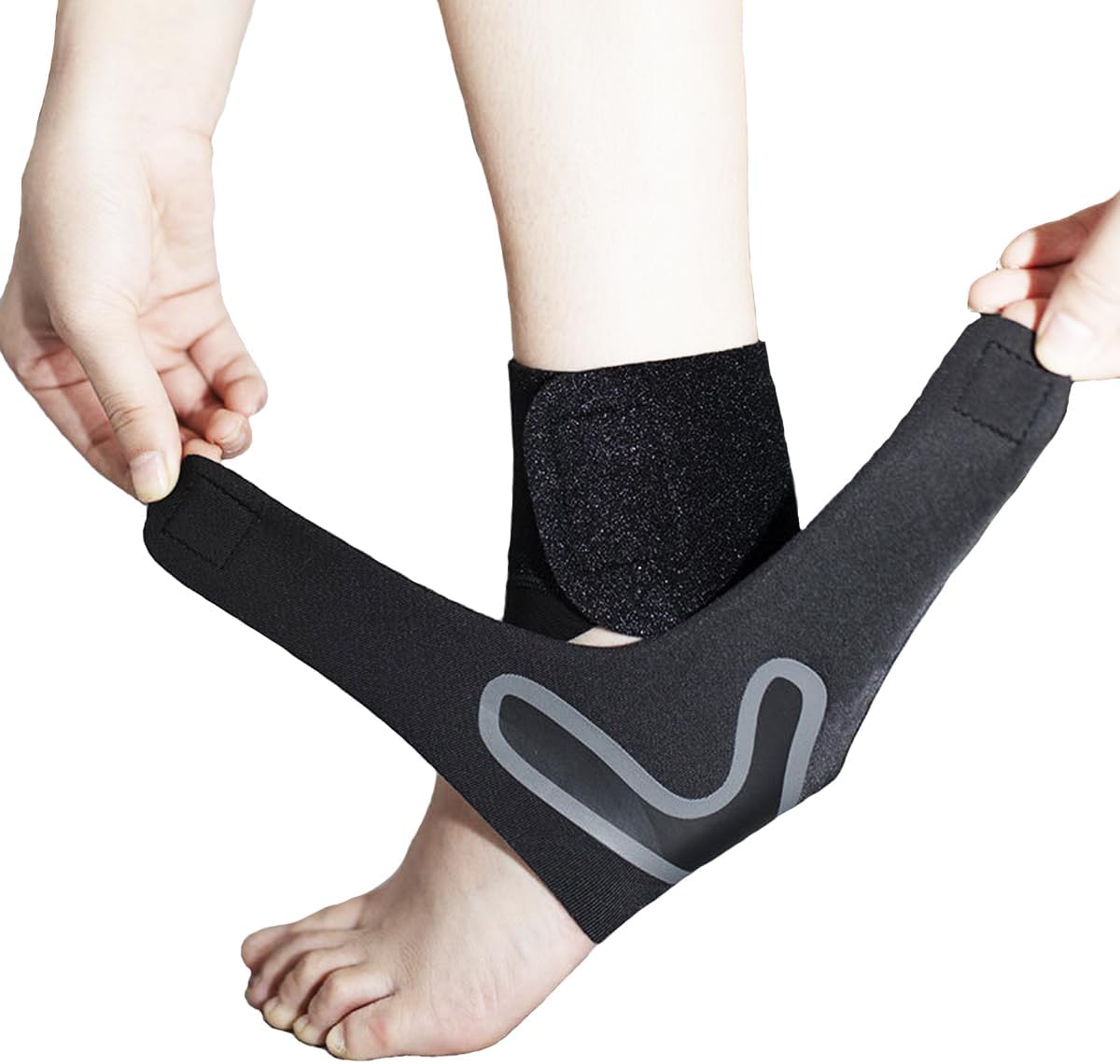 2 Pack Ankle Brace & Elastic Supports for Men & Women, Ankle Support Ankle Compression Sleeve, Ankle Wrap Ankle Sleeve Ankle Brace for Sprained Ankle (Black, Medium)