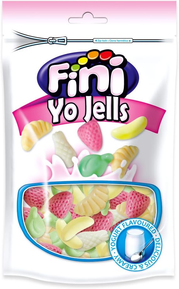 Fini Yogurt Jellies I Fruit Shaped Fruity Yogurt Flavor Gum Candy I 165g 5.82 ounce