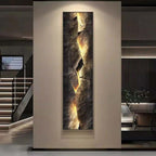 Modern LED Wall Art –3D Backlit Abstract Cracked Stone Panel, Lighted Wall Decor for Living Room, Bedroom & Hallway(B)