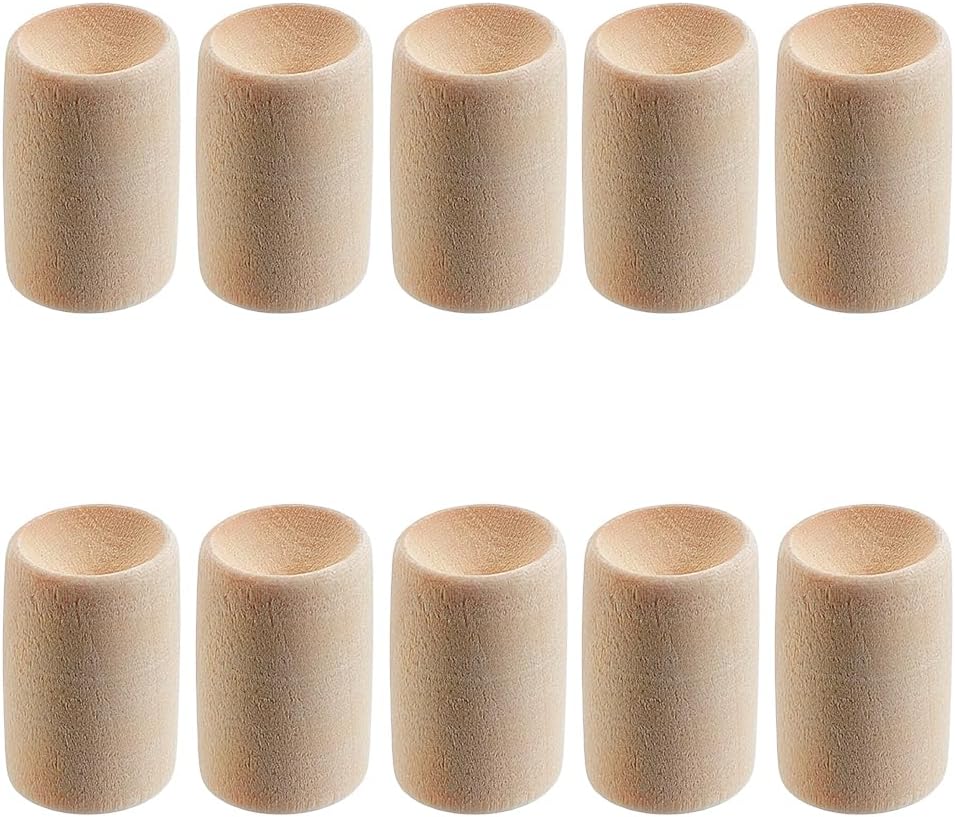 WADORN 10Pcs Wooden Essential Oil Diffuser, Small Wood Fragrance Diffusers Round Cylinder Design Aromatherapy Diffuser Portable Air Freshener for Car Yoga Sauna Room SPA Home Office Bathroom