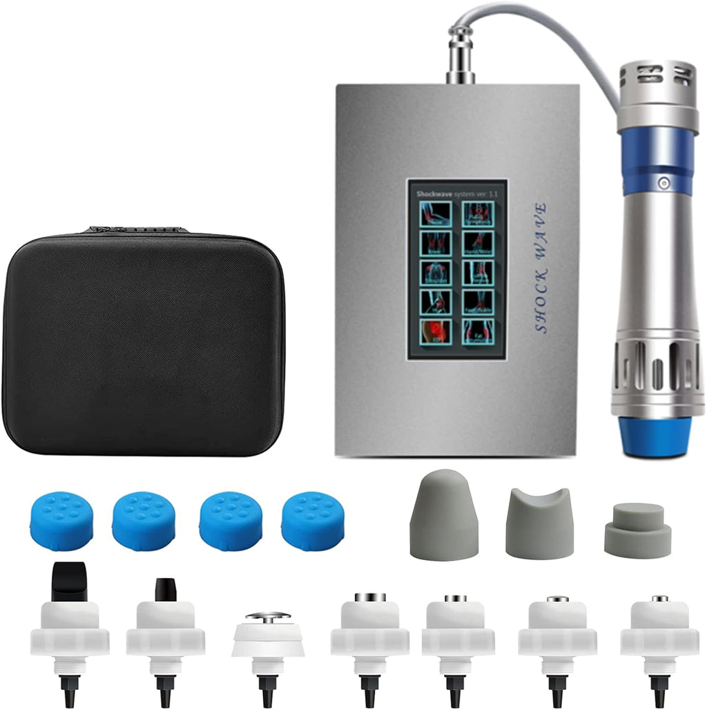 Multifunctional Shockwave E-D Therapy Machine for Erectile Dysfunction Body Muscle Massager Shock Wave Machine Deep Tissue Pain Relief Body Message Machine with 7 Massage Heads (SW18C)
